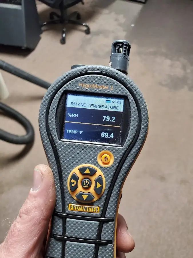 Moisture meter humidity assessment for Fire & Smoke Damage Restoration in Belvedere